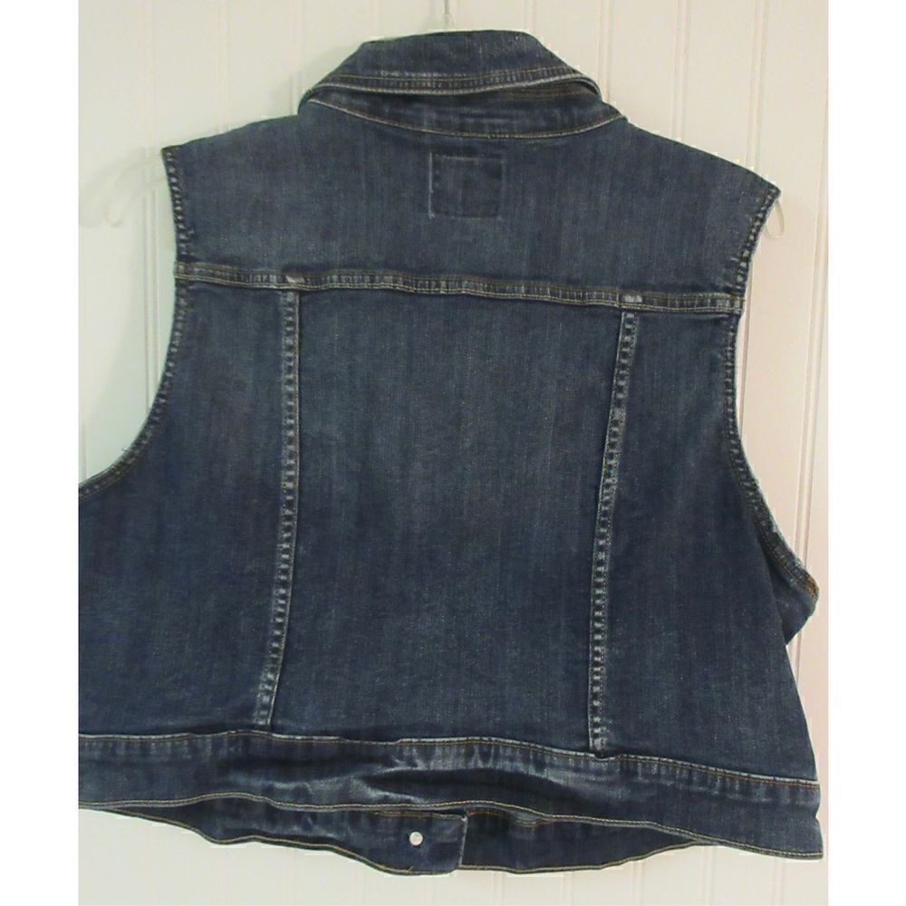 Torrid denim vest button front size 1 - Picture 2 of 5